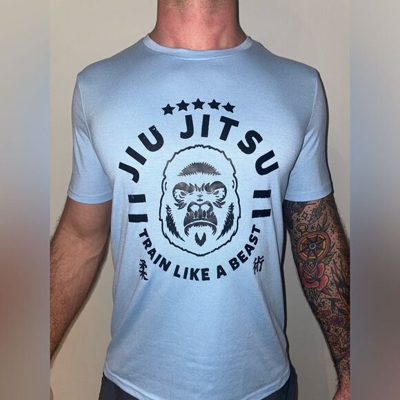 Jiu Jitsu "Train Like a Beast" Crew Neck T-shirt Size Small - Picture 6 of 7